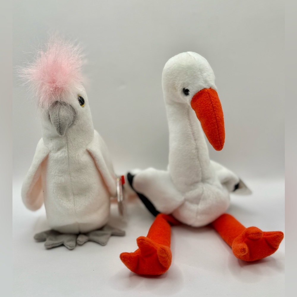 2 TY Bird Beanie Babies